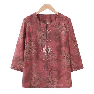 Yuzhaolin Nieuw Chinese Stijl Geborduurde Zomerblouse voor Dames