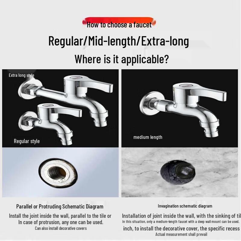 HANDUNYOU Copper Dual-Use Washing Machine and Mop Pool Faucet