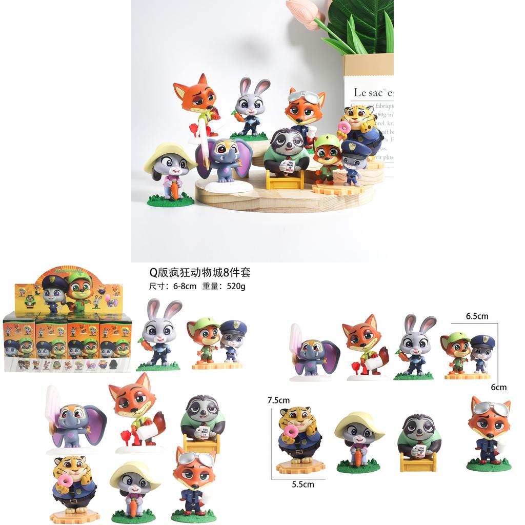 Zootopia Pvc Figurine Set With Collectible Characters For Kids And Fans