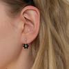 Mini Floral Earrings (BLACK)