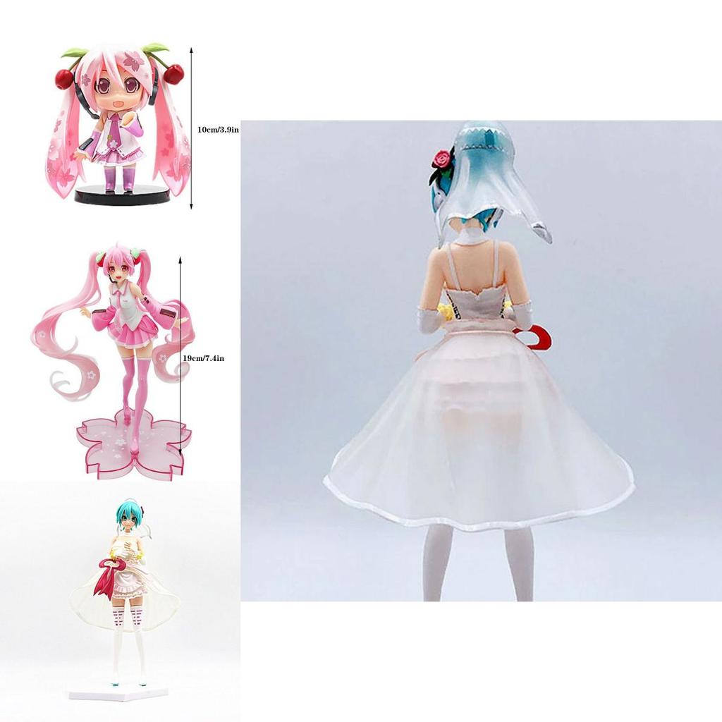 Hatsune Miku Desene Animate Cântăreț Virtual Manga Statuetă Figurine Uimitor Model de Colecție Jucărie