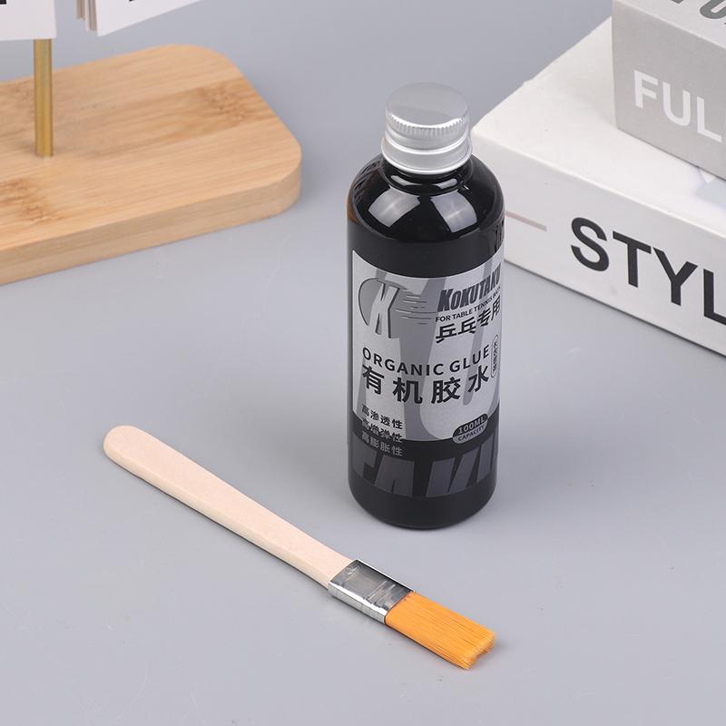 100 ml Colla Professionale per Gomme da Tennistavolo Speed Glue con Pennello Detergente Adesivo per Gomme per Manutenzione Racchetta Ping Pong