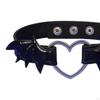 Choker Halskette PU Leder Geschenk Herz Rock Gürtel Schlüsselbein Kette Punk Steampunk für