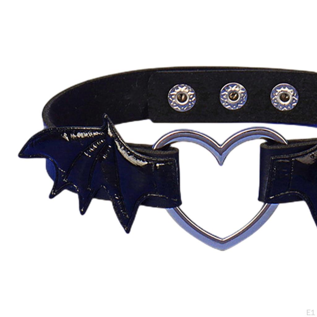 Choker Halskette PU Leder Geschenk Herz Rock Gürtel Schlüsselbein Kette Punk Steampunk für