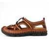 Summer Men's Leather Beach Sandals Handmade Mens Closed Toe Sandals Mens Leather Sandals