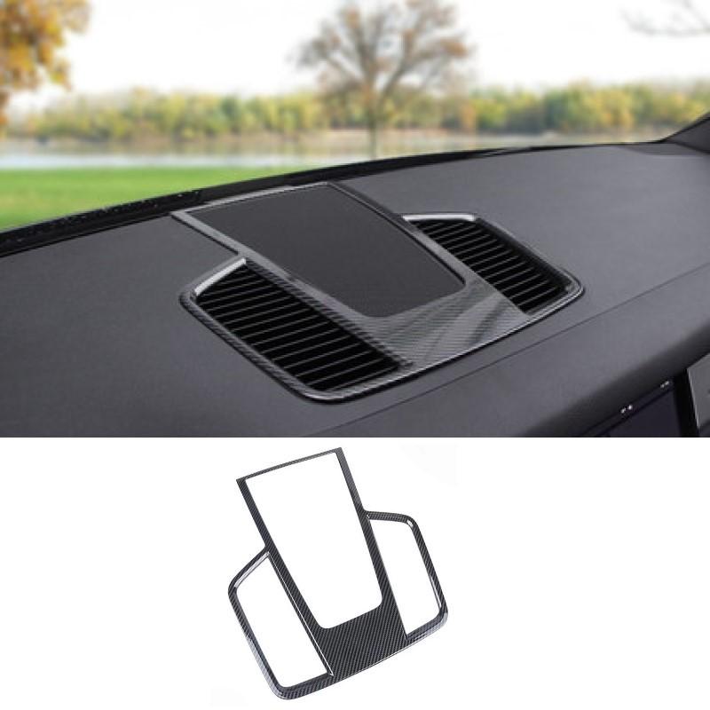 Car Console Dashboard Panel Middle Air Condition Vent Cover Frame Trim Carbon Pattern Accessories For Porsche Cayenne 2018-