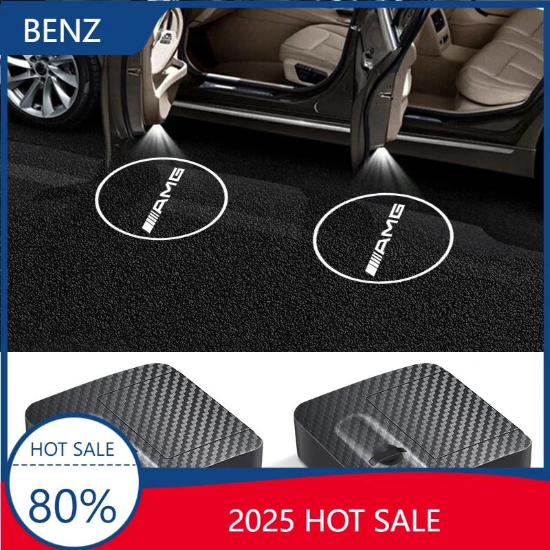 For Benz GLC GLK 2Pcs Led Car Door Welcome Light Logo Projector For Mercedes Benz W212 W205 AMG ML W166 W176 W177 W213 W246 GLB
