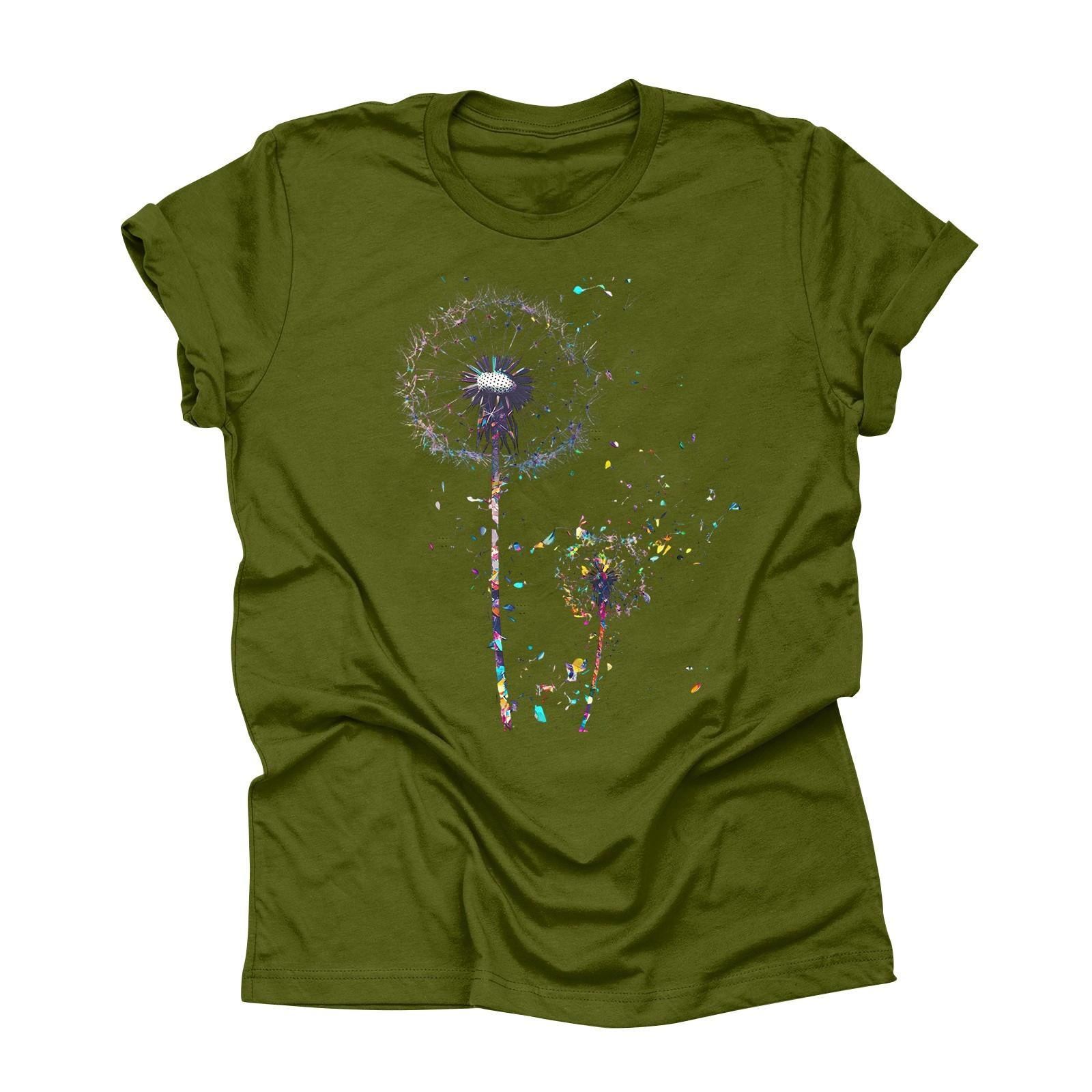 

Unisex Casual Fashion Print Crewneck Loose T-shirt XL зелёный