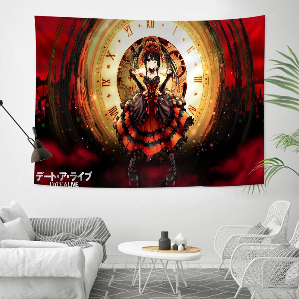 Date A Live DIY Wall Tapestry Art Science Fiction Room Home Decor Wall Art Decor
