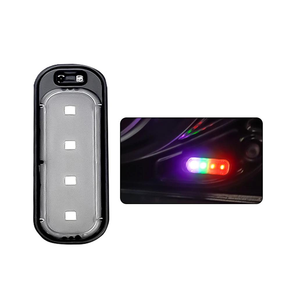 Wireless RGB Car Door Welcome Light Auto LED Decoration Ambient Lamps USB Charging Door Light Safety Anti-collision Signal Lamp