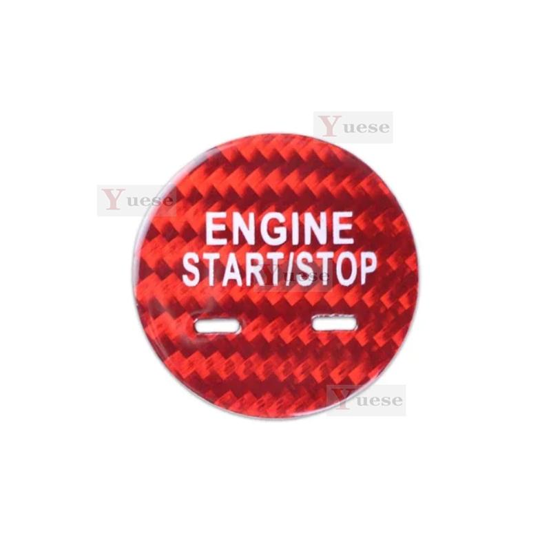 For Buick Envision 2014- Car Engine Start Stop Button Cover Real Carbon Fiber Sticker
