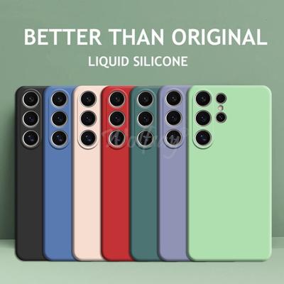 Für Samsung Galaxy S25 Ultra Hülle Flüssigsilikon Einfaches Gummi Funda Schutzhülle S25 Plus Ultra Abdeckung Samsung S25 Ultra Hülle