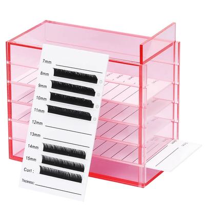 False Eyelash Extension Display Stand Acrylic 5 Layers Pallet Lash Display Holder Eyelashes Storage Box