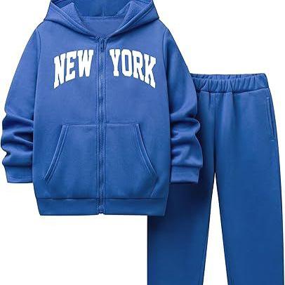 XHOA M3N Pullover Jogginghosen Set Außenhandel Neues Kinder Freizeit Sport Set crtz Reißverschluss Cardigan Set