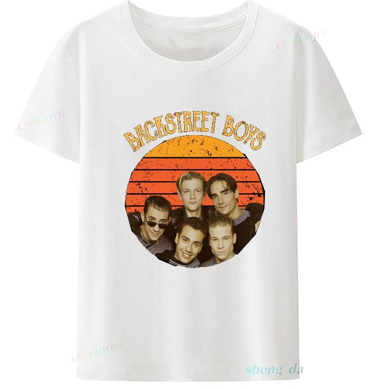 Backstreet Boys 90S Vintage Rock Band Graphics TShirts Unisex Clothes Retro Punk Tee Official Tee Cheap Polyester Unisex TShirt