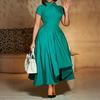 2025 Summer Women's Solid Color V-Neck Slimming Dress: Elegant and Fashionable