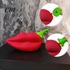 Novelty Chili Pepper Art Statue, 3D Printed Red Lip Shaped Figurine, Durable Home Accent Decorative Sculpture for Home, Living Room, Desk Decor