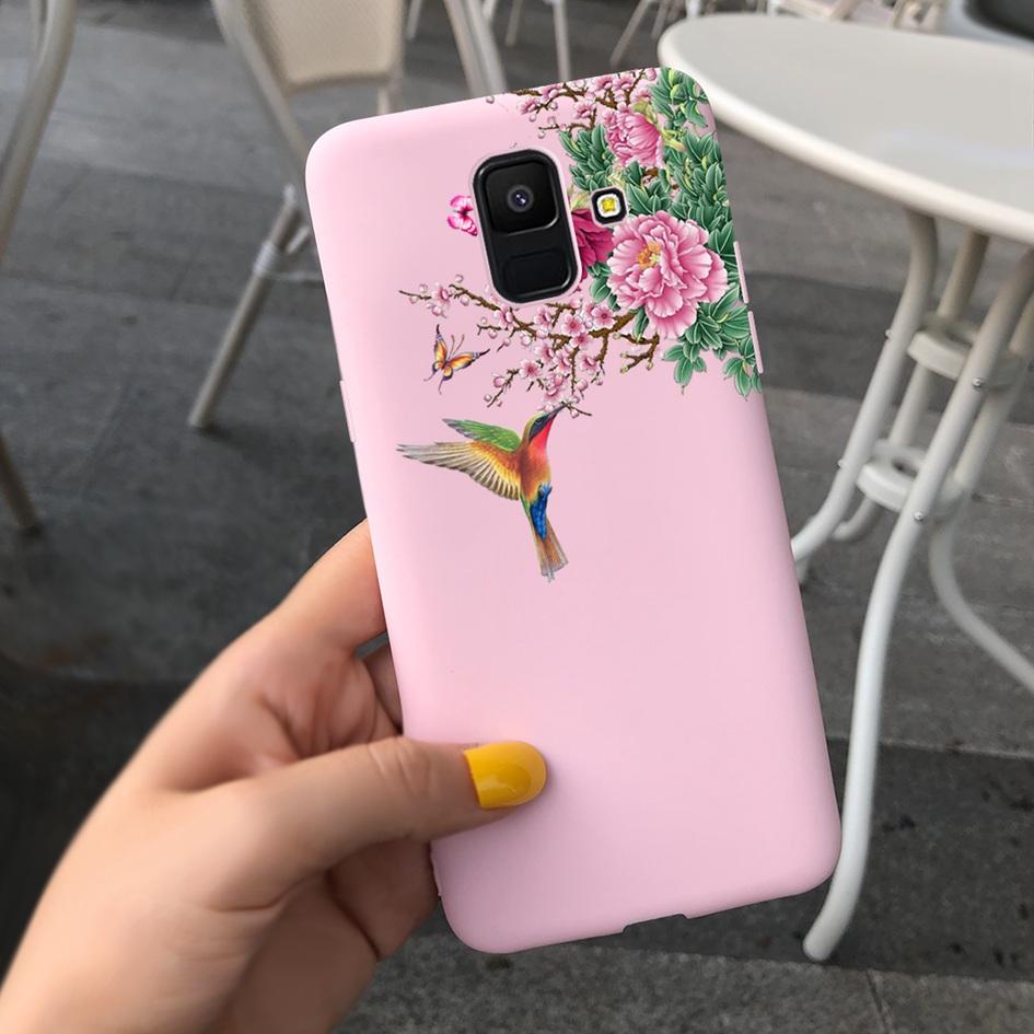 For Samsung Galaxy A6 2018 Case SM-A600F Cute Sunflower Astronaut Phone Cover For Samsung A6 Plus 2018 A6Plus A6+ SM-A605F Coque