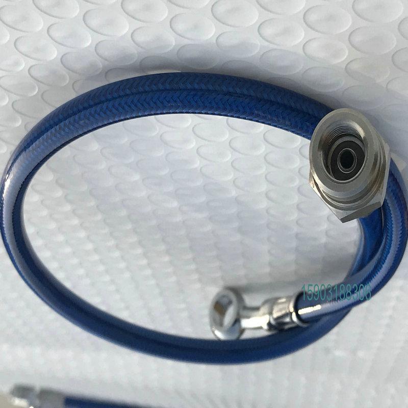 Automotive motorcycle metal braided PTFE lined PU covered fuel line with convex Hexagonal Joint and banjo fittings