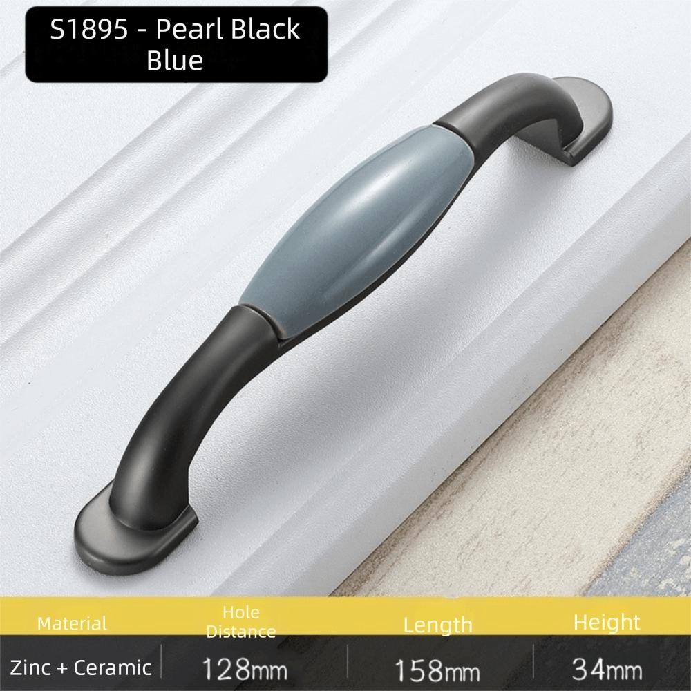 Zinc Alloy Cabinet Furniture Handle Blue Gray Cabinet Pulls Wardrob Handle Cabinet Door Hardware