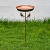 Rustproof Tall Bird Feeder Ground Plugin Iron Bird Water Bowl Bird Feeding Dish  Parrot