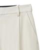 NOIRER Classic One-Pleat Wide Slacks (White)
