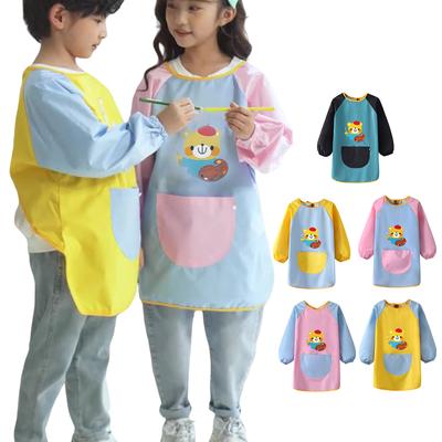 Baby Lätzchen Wasserdicht Baby Fütterungshemd Kinder Malerschürze Mantel Leicht zu Reinigen für 100-124cm Körpergröße