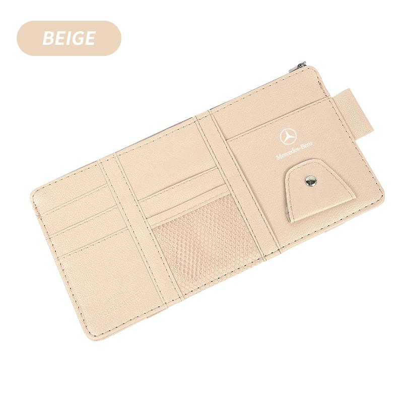 1pcs Sun Visor Point Type Multi-function Storage Bag For Mercedes Benz W211 W203 W204 W210 W124 AMG W202 CLA W212 W220 W205