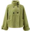 Sancai 2025 Women's Stand-Up Collar Faux Fur Coat