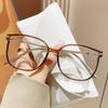 Anti-blue Light Glasses Square Metal Eyewear Women Men Large Frame Luxury Eyeglas Blue Light Blocking Man Lady Computer Eyeglas
