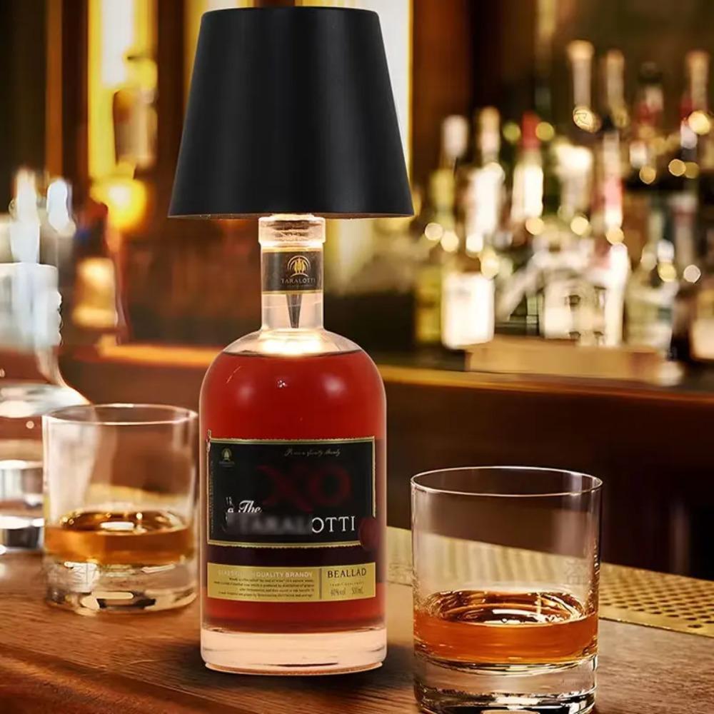 Wireless Wine Bottle Lamp Type-C Charging Touch Control Wine Bottle Light Dimming LED Table Lamp Bar Cafe Atmosphere Night Light