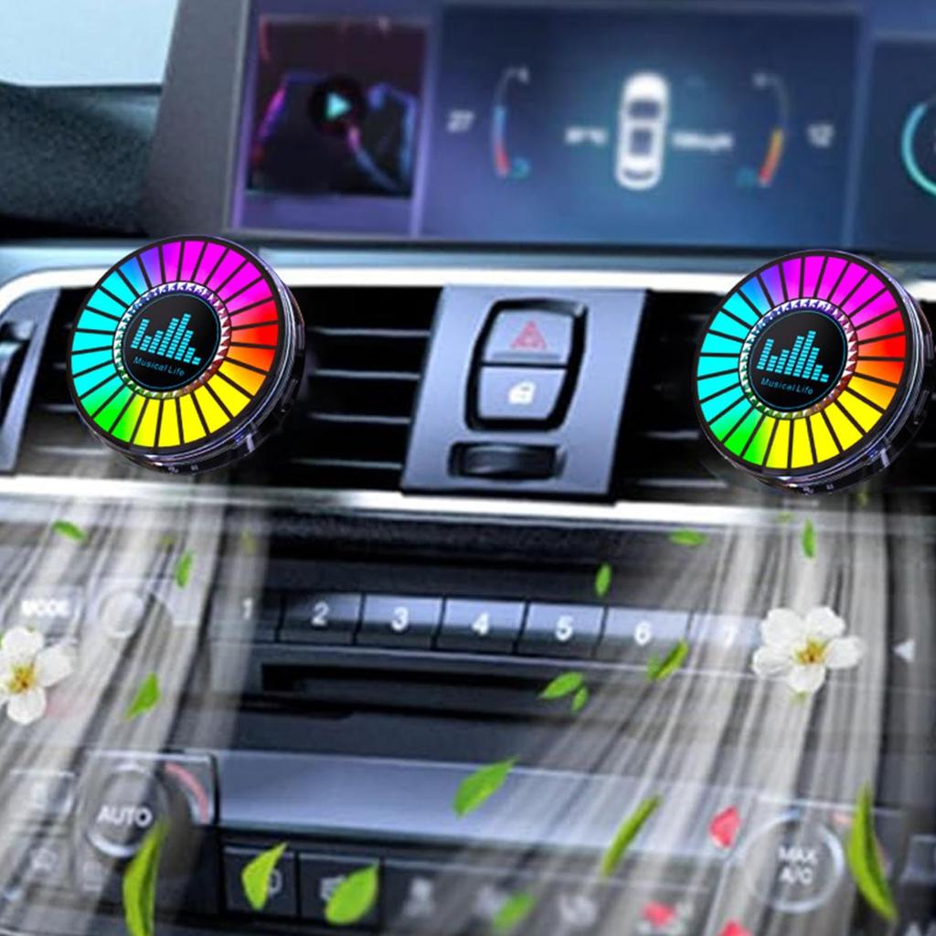 Qizaoly Colorful Sound Pickup Ambient Light, Rgb Rhythm Ambient Lamp
