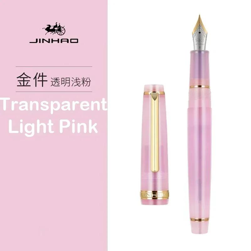 Jinhao 82 Fountain Pen Gold Trim Acrylic Barrel Fine Nib for Writing Calligraphy Signature School Office Supplies Stationery