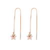 Temperament Five-pointed Star Full Diamond Earrings Light Luxury Earrings Personalized Design Korean Version Fashion Long Earrings