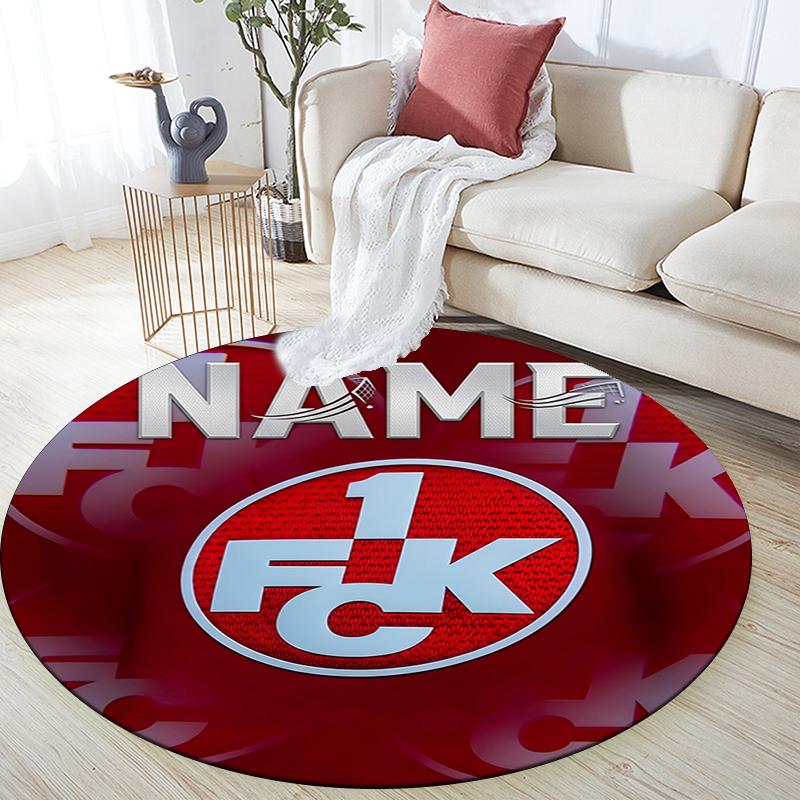 Tapis Rond Personnalisé avec Nom, Motif FC Cologne, Tapis pour Salon, Chambre à Coucher, Salle de Jeux, Tapis de Sol Antidérapant, Cadeaux de Fête et Cadeaux d'Anniversaire.