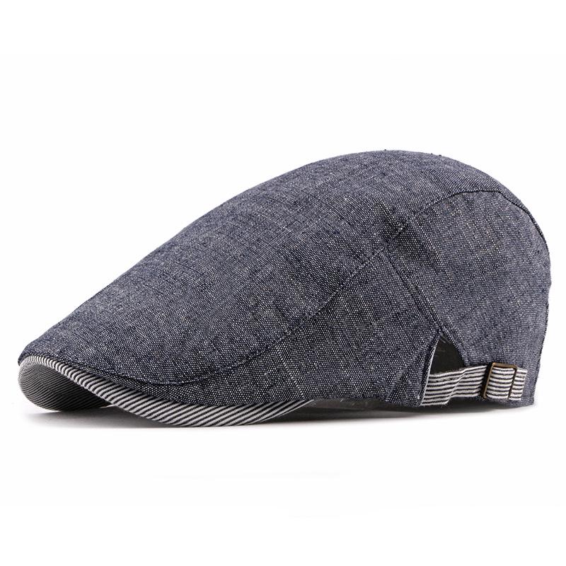 Men's Newsboy Hat Flat Cap Cotton Adjustable Breathable Irish Cabbie Ivy Cap for Driving And Hunting