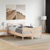 Vidaxl Bed Frame Without Mattress, 120X200 Cm, Solid Pine Wood