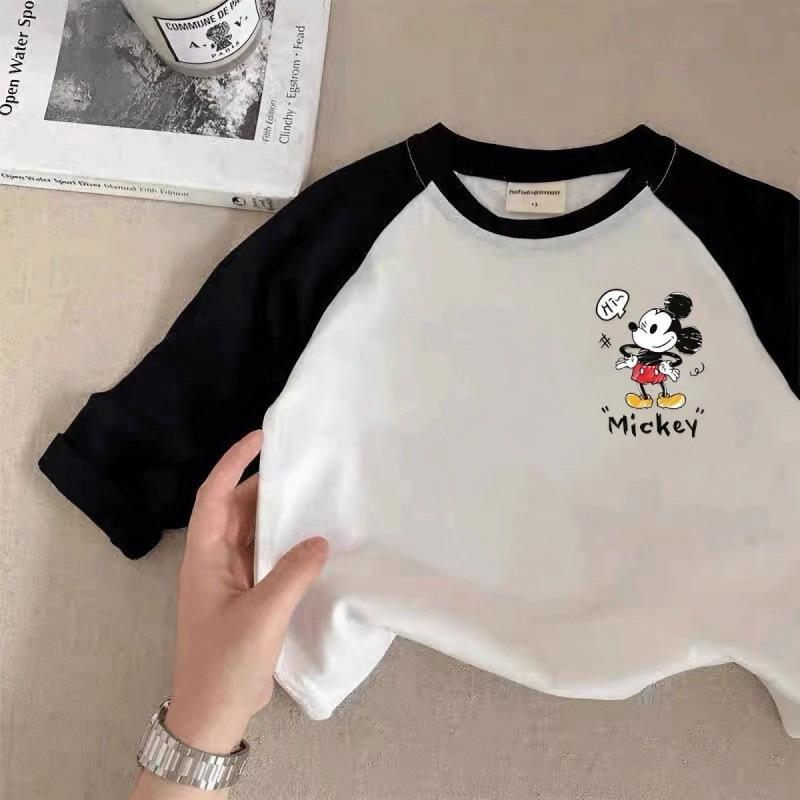 Kids Cotton Cartoon Long Sleeve T Shirt Boys Girls Casual Base Layer Top 80