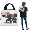 Dwayne Johnson And Kevin Hart Gym Cartoon Insulated Lunch Bag for Women Kids Portable Food Boxes Thermal Lunch Box Tote