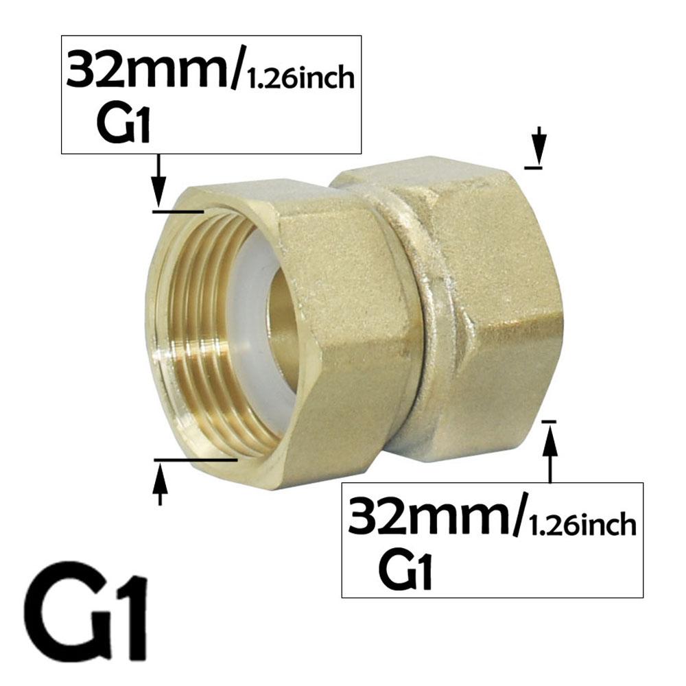 

Brass G1 Inch Male Female Thread Connecter 32mm Copper Hose Repair Coupling Adapter Straight Extension Fittings