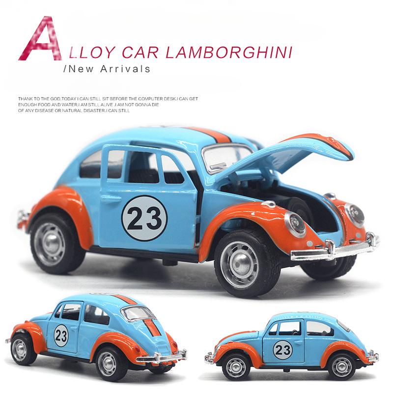 1: 32 Alloy Beetle Racing Car Model High Simulation Diecasts Toy Pull Back Vehicles Decoration Toys for Childrens Birthday Gift