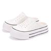 Rainbow hole shoes women's summer heightening thick-soled hole shoes hollow round head breathable soft sole outer wear beach half drag