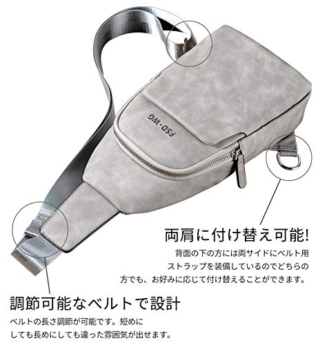 FSDWG Leder Crossbody Tasche, Großes Fassungsvermögen, Beidseitig tragbar, Wasserdicht, Beliebte Marke [Authentisch]