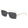 Metal Square Frameless Sunglasses For Men Women Outdoor Shades Anti UV Sun Glasses