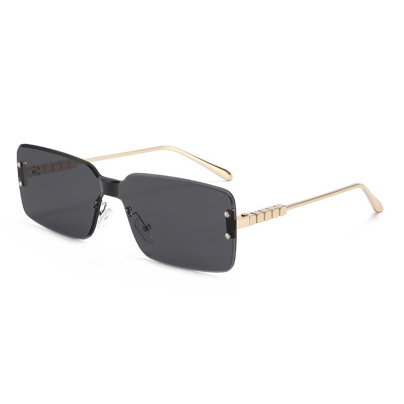 Metal Square Frameless Sunglasses For Men Women Outdoor Shades Anti UV Sun Glasses