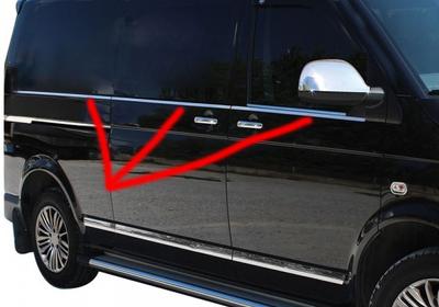 Bord inférieur des verres (6 pièces, inoxydable) Empattement court pour Volkswagen T5 2010-2015