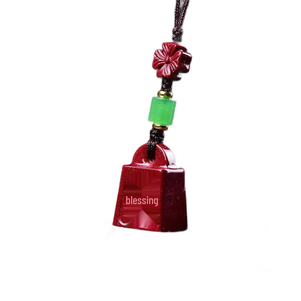 Zisha "Fu" Pendant Necklace for Women – Auspicious Good Luck Stone with Wishing You Fulfillment and Satisfaction.