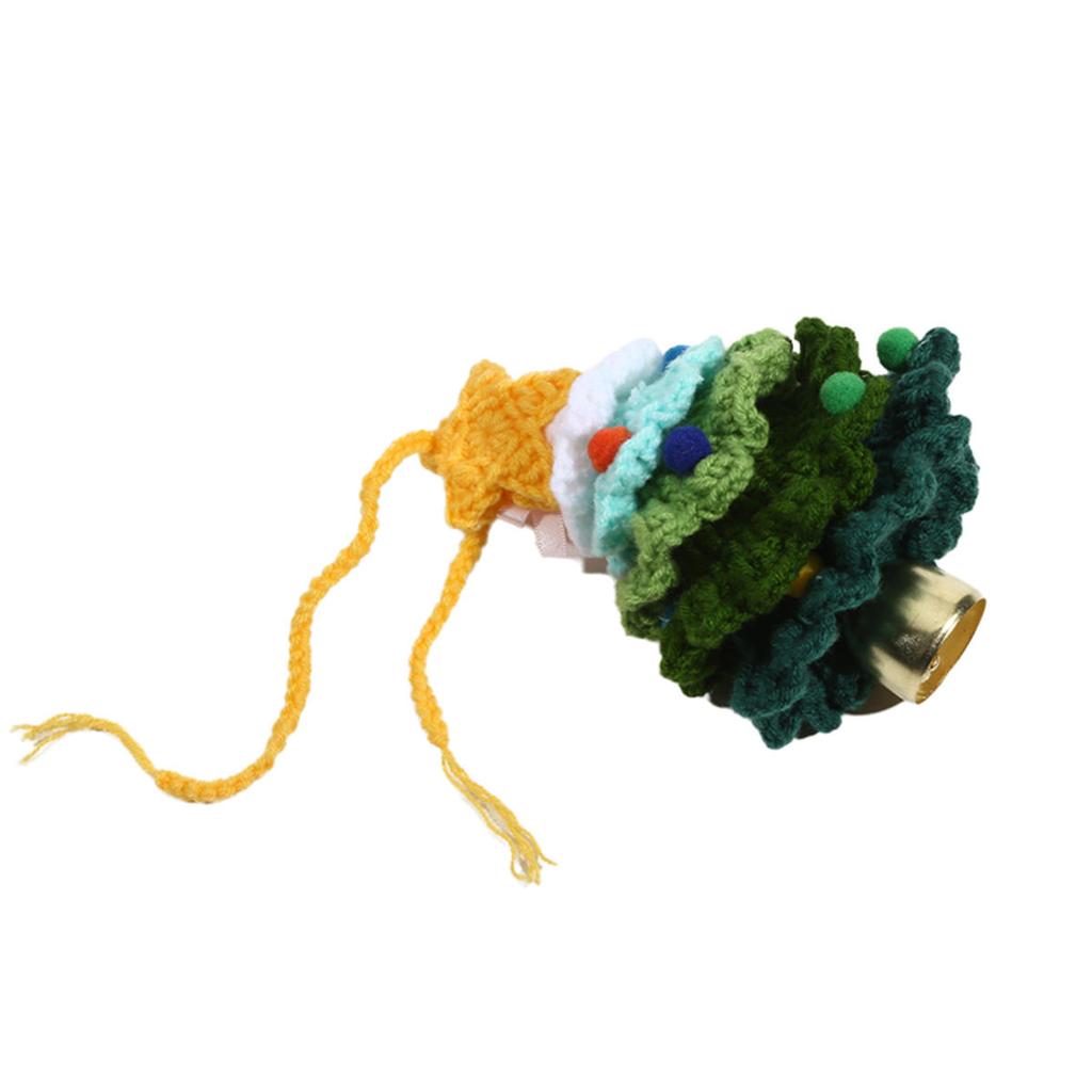 Yarn Crochet Christmas Tree Bell Pendant for ChristmasYear Carnival Party Homeschool Bar KTV Car Decoration Gifts