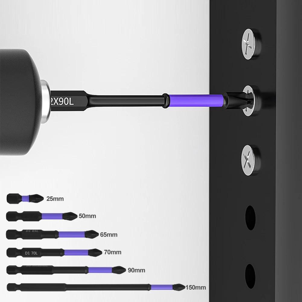 Anti-shock Strong Magnetic Cross Screwdriver Bits D1 High Hardness Batch Head Non-slip Impact Driver Bit Sets for Power Drilling