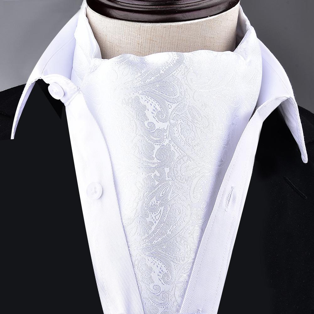 

Luxury Men Cashew Tie Formal Ascot Scarf Vintage Neck Tie 5
